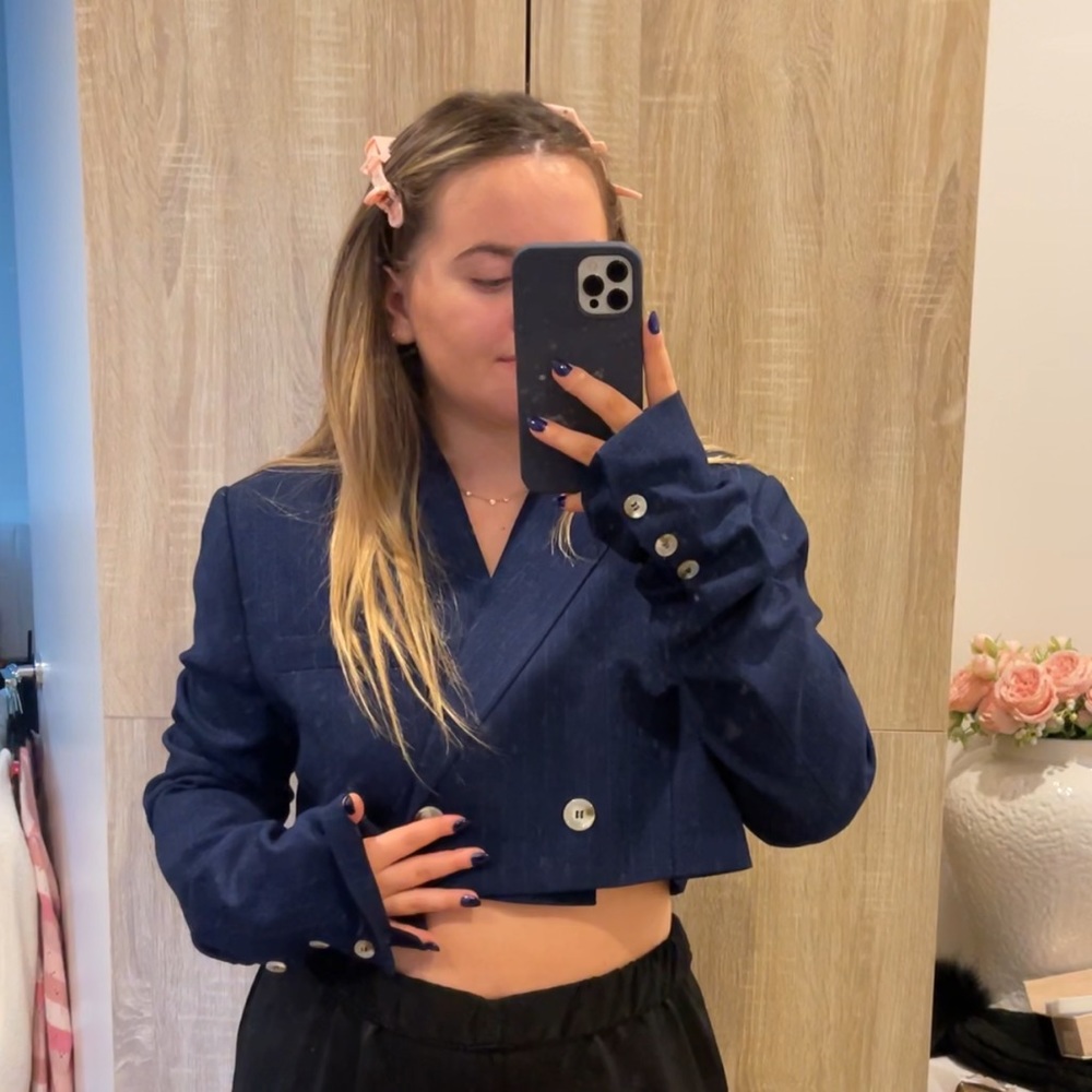 Lioness cropped striped blazer